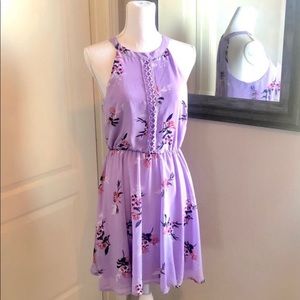 ❌SOLD❌ Francesca’s purple floral dress
